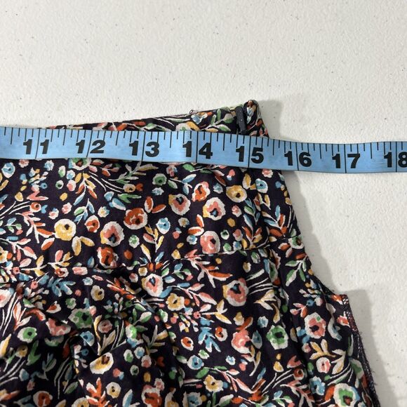 Express Mini Skirt Womens 4 Floral Flowy Tiered Ruffle‎ Hem Casual Festiva - Picture 4 of 5